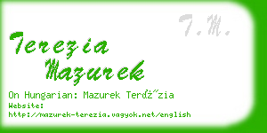terezia mazurek business card